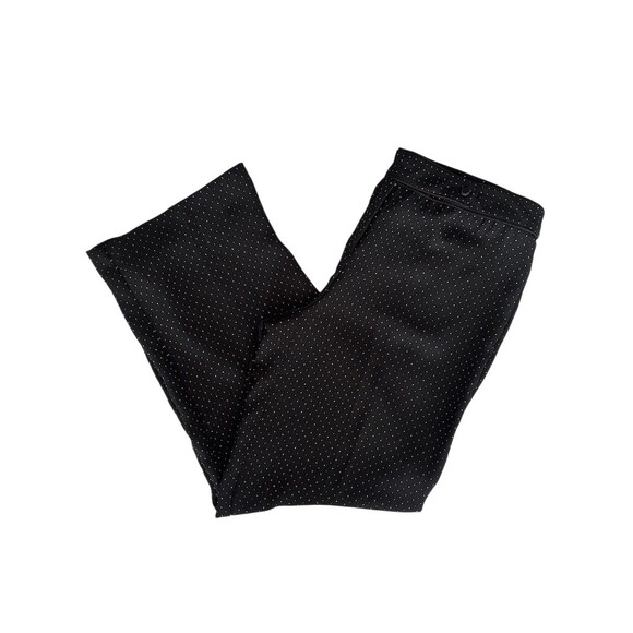 SAGHARBOR Pants - Sag Harbor Dress Pants Womens 14P Black Micro Dot Straight Leg Slacks